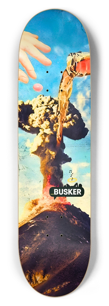 Volcano...BUSKER 8.5 Skateboard 8-1/2 Skateboard Deck
