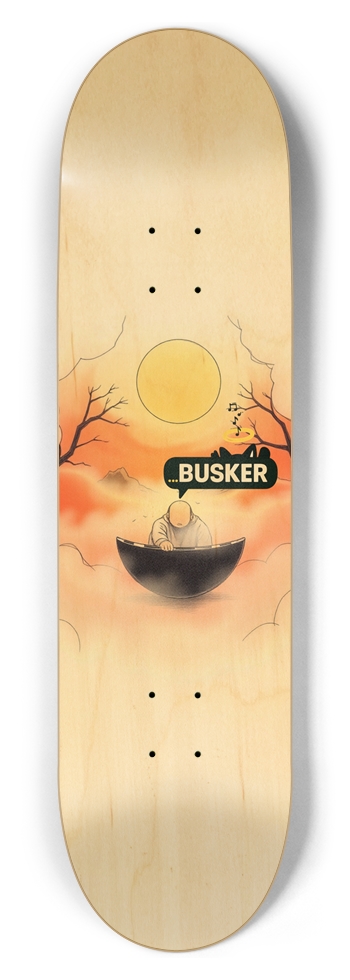 Zen...BUSKER 8.5 Skateboard (Natural Finish) 8-1/2 Skateboard Deck