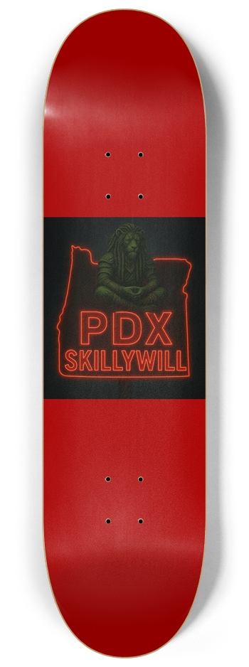 Pdx SkillyWill Skateboard 8-1/4 Skateboard Deck