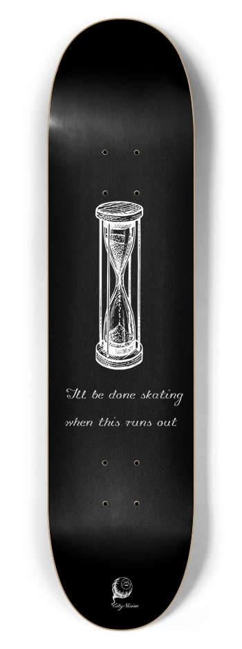 Hourglass Black 7.62 7-5/8 Skateboard Deck
