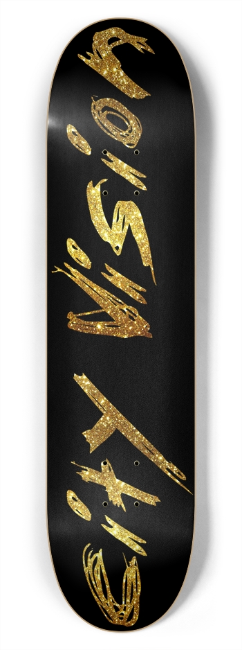 Name Gold Glitter 7.75 7-3/4 Skateboard Deck