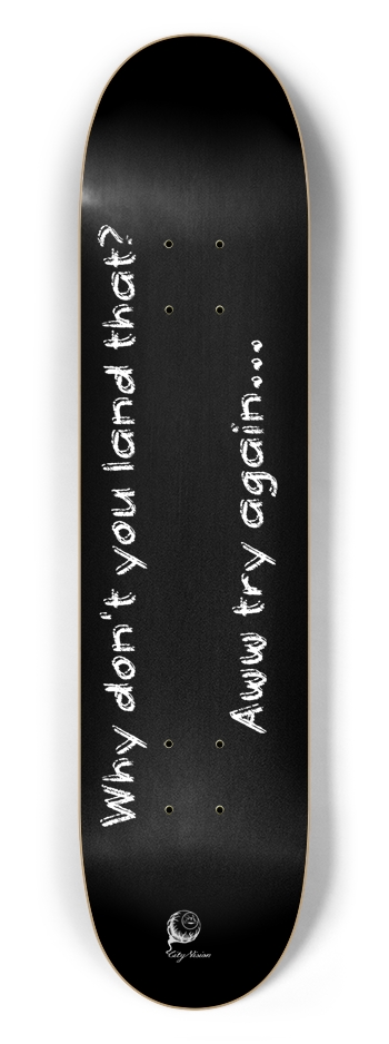 Land That Black 7.50 7-1/2 Skateboard Deck