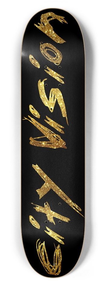 Name Gold Glitter 7.62 7-5/8 Skateboard Deck