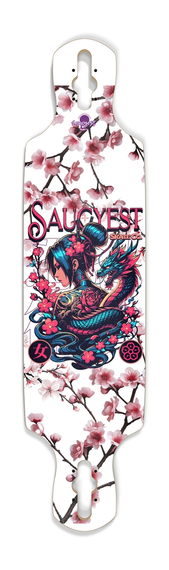 Kunoichi Cherry Blossom Drop Through Longboard