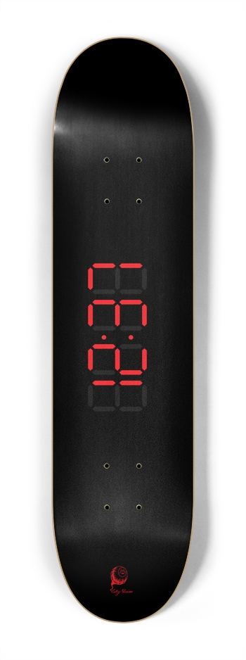 Clock Red Mini 7.25 7-1/4 Mini/Kid Skateboard