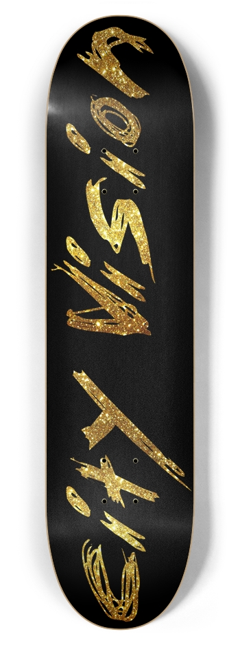 Name Gold Glitter 7.87 7-7/8 Skateboard Deck