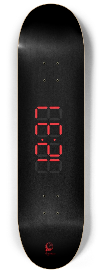 Clock Red 8.25 8-1/4 Skateboard Deck