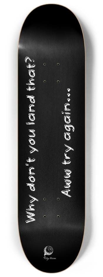 Land That Black 8.25 8-1/4 Skateboard Deck