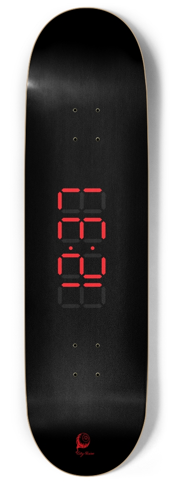 Clock Red 9.00 9 Inch Skateboard