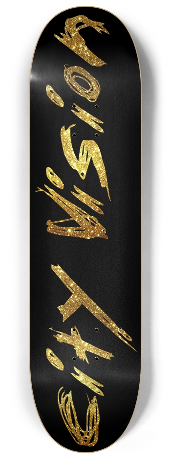 Name Gold Glitter 8.25 8-1/4 Skateboard Deck