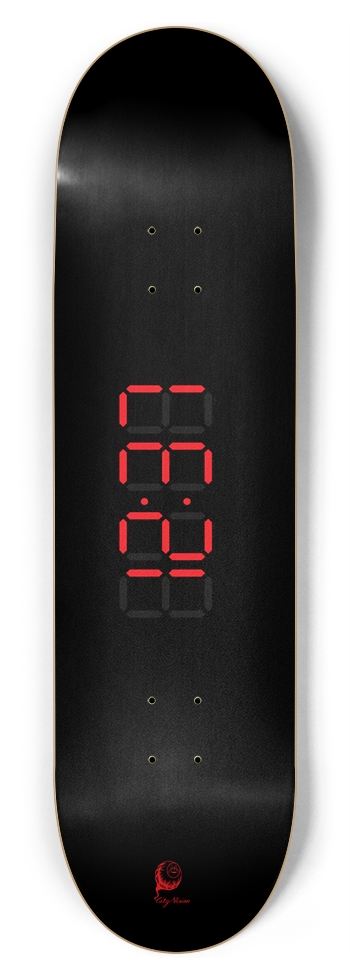 Clock Red 8.75 8-3/4 Inch Skateboard