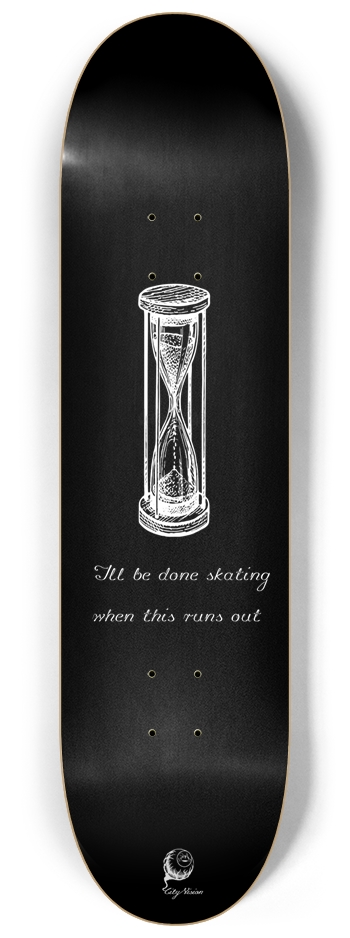 Hourglass Black 8.25 8-1/4 Skateboard Deck
