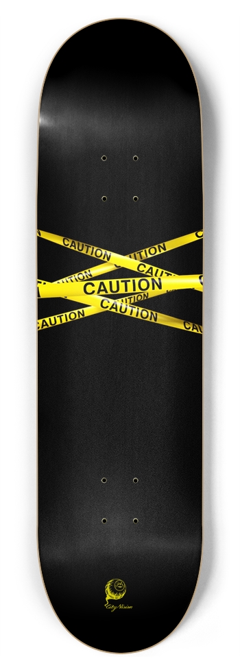Caution Tape 8.75 8-3/4 Inch Skateboard