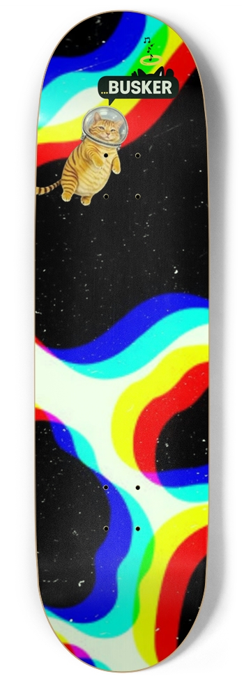 Space Cat ...BUSKER 9" Skateboard (Glow-in-the-Dark) 9 Inch Skateboard