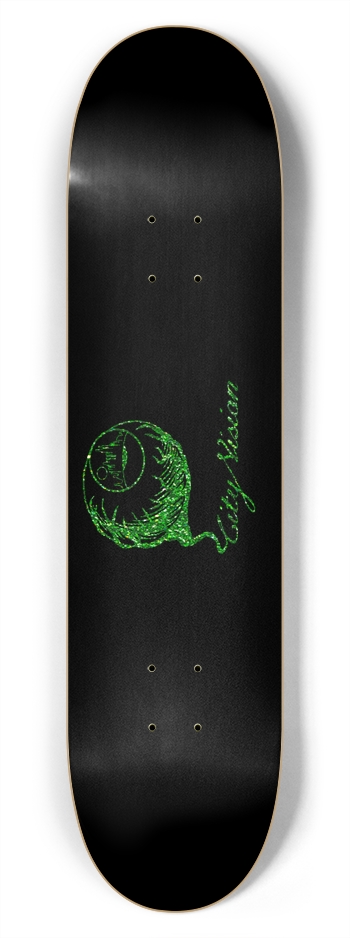 Black and Green Glitter Logo 7.75