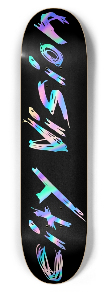 Black and Rainbow Name 7.75 7-3/4 Skateboard Deck