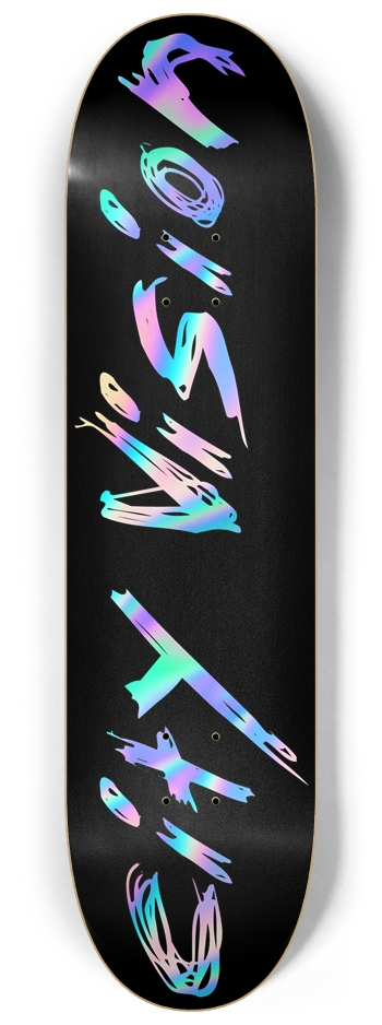 Black and Rainbow Name 8.25 8-1/4 Skateboard Deck
