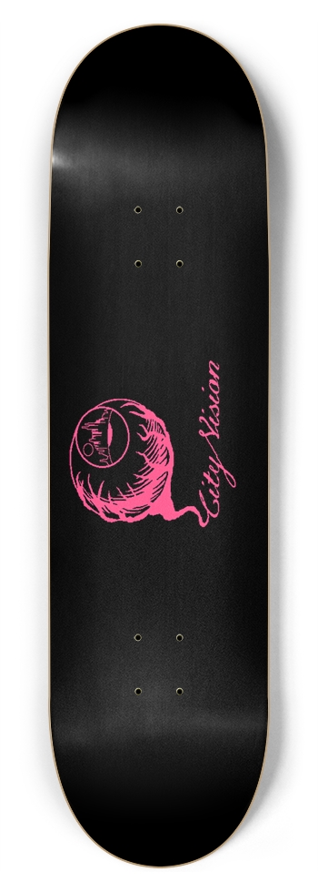 Black and Hot Pink Logo 8.75 8-3/4 Inch Skateboard