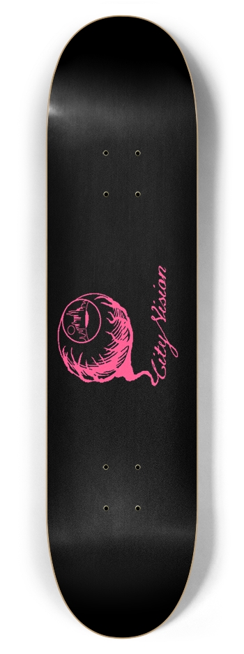 Black and Hot Pink Logo 7.87 7-7/8 Skateboard Deck
