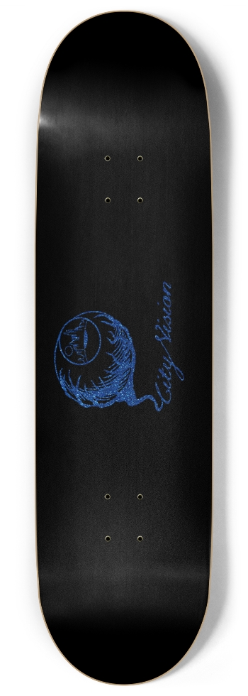 Black and Blue Glitter Logo 9.00 9 Inch Skateboard