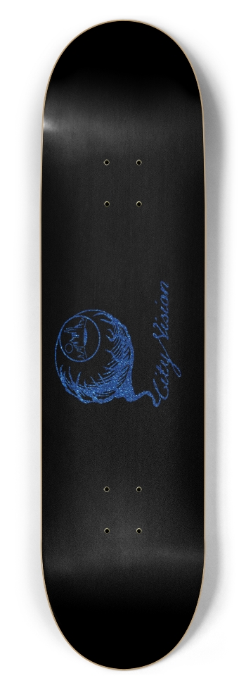 Black and Blue Glitter Logo 8.50 8-1/2 Skateboard Deck