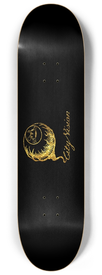 Black and Gold Glitter Logo 8.25 8-1/4 Skateboard Deck