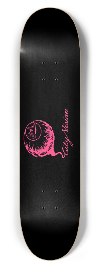 Black and Hot Pink Logo 7.62 7-5/8 Skateboard Deck