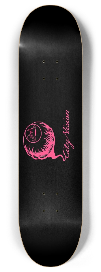 Black and Hot Pink Logo 8.00 8 Inch Skateboard Deck
