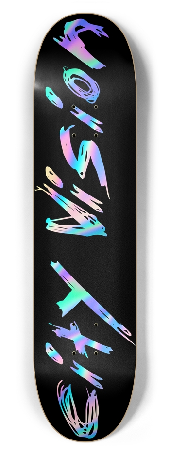 Black and Rainbow Name 7.62 7-5/8 Skateboard Deck