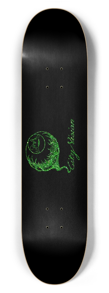Black and Green Glitter Logo 7.62