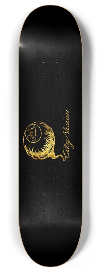 Black and Gold Glitter Logo 8.00 8 Inch Skateboard Deck