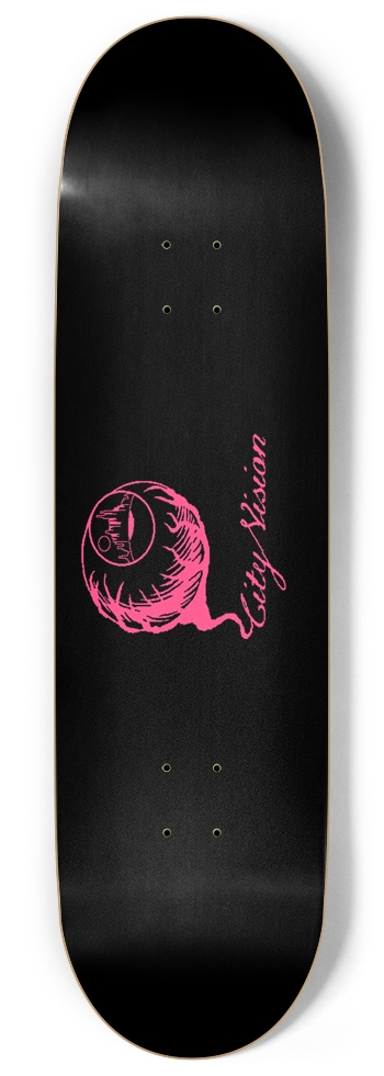 Black and Hot Pink Logo 9.00 9 Inch Skateboard