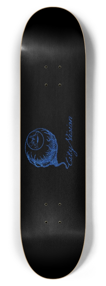 Black and Blue Glitter Logo 7.87 7-7/8 Skateboard Deck