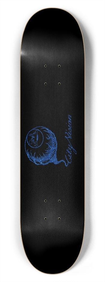 Black and Blue Glitter Logo 7.75 7-3/4 Skateboard Deck