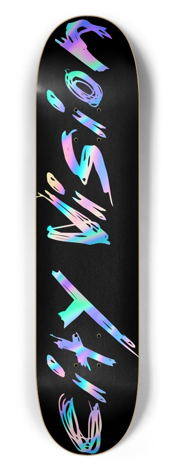 Black and Rainbow Name 7.50 7-1/2 Skateboard Deck