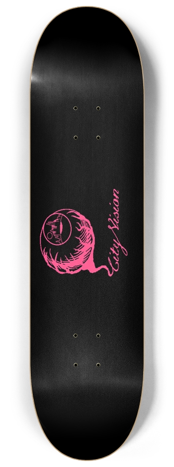 Black and Hot Pink Logo 8.25 8-1/4 Skateboard Deck