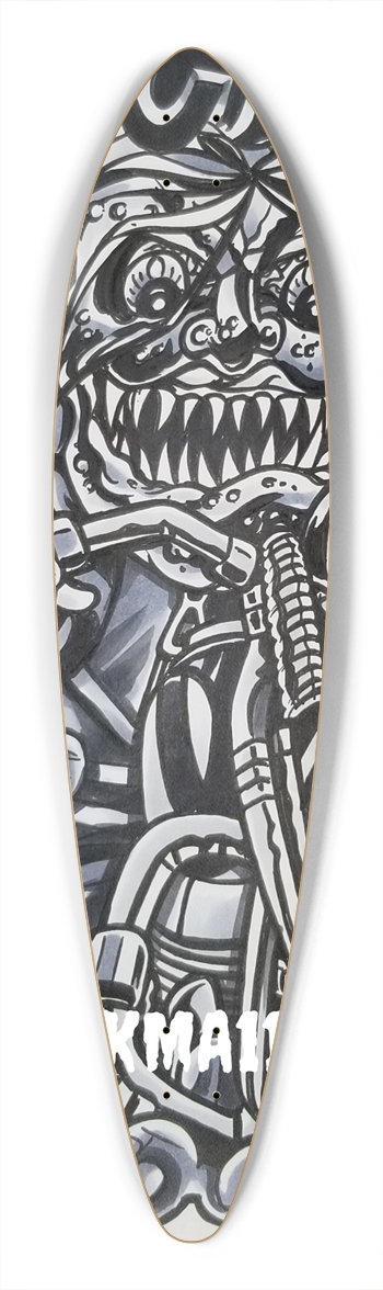 KMA11 BURNING INSIDE Longboard Pintail Longboard