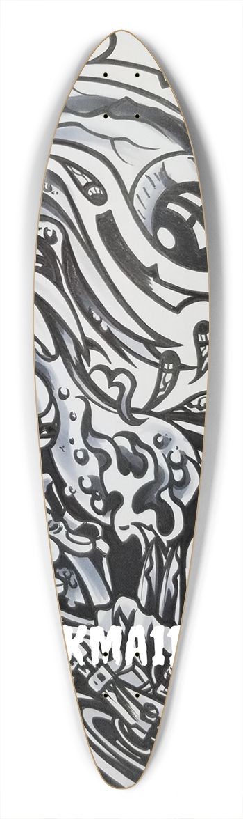 KMA11. PSYCHOTRIP Longboard Pintail Longboard
