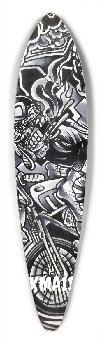 KMA11 SMOKING Longboard Pintail Longboard