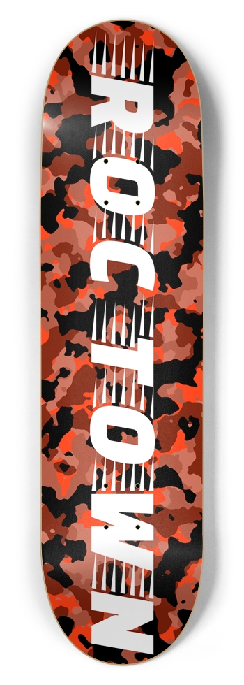 Roc Town “Fast Orange Camo” 8-1/2 Skateboard Deck