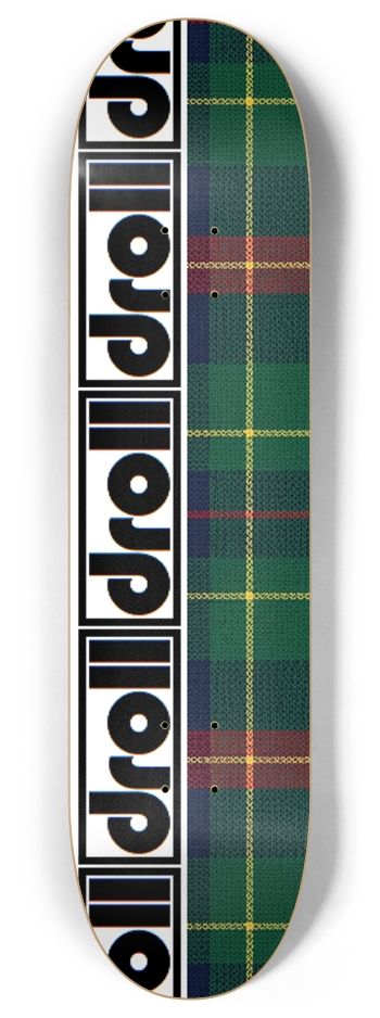 tartan green droll strip 8 Inch Skateboard Deck