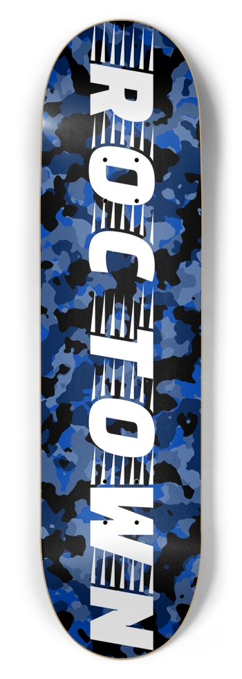 Roc Town “Fast Blue Camo” 8-1/2 Skateboard Deck