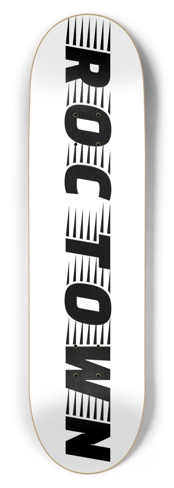 Roc Town “Fast White/Black” 8-1/2 Skateboard Deck