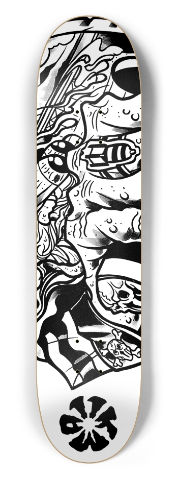 KMA11 FREEBOMBERS. Skateboard 7-1/2 Skateboard Deck
