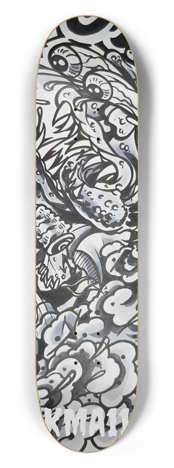 KMA11 WILDSIDE Skateboard 7-1/2 Skateboard Deck