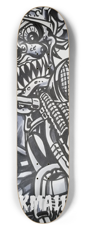 KMA11 BURNING INSIDE Skateboard 7-5/8 Skateboard Deck