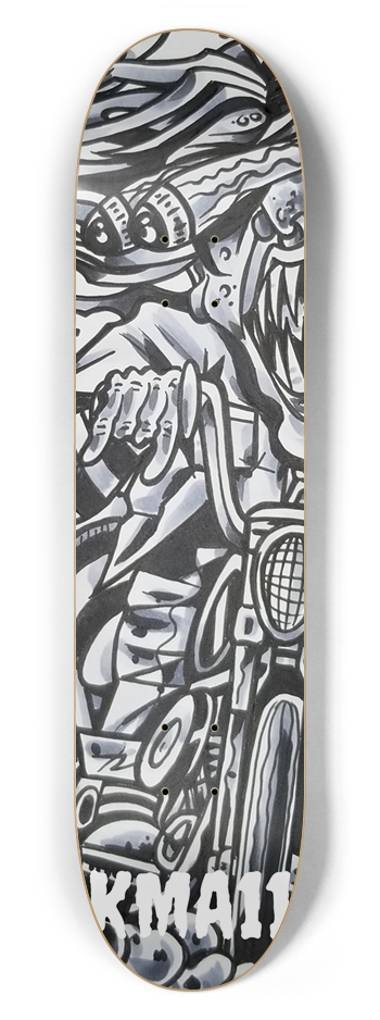 KMA11 TILLDEATH Skateboard 7-5/8 Skateboard Deck