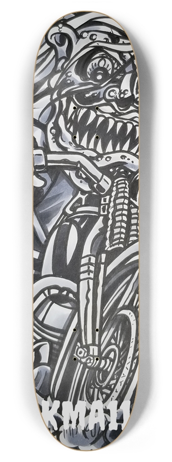 Knuckles BURNING INSIDE Skateboard 7-7/8 Skateboard Deck