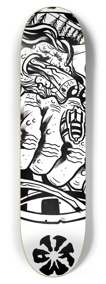 KMA11 FREEBOMBERS Skateboard 7-7/8 Skateboard Deck
