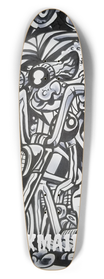 KMA11 8BALL. Skateboard Bottle Tail